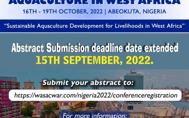 Abstract submission extended for 2nd Regional Conference on Aquaculture in Nigeria