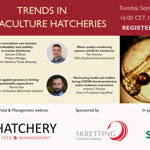 Join our webinar Trends in Aquaculture Hatcheries - September 15